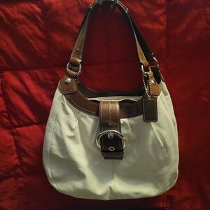 Coach White Leather Handbag